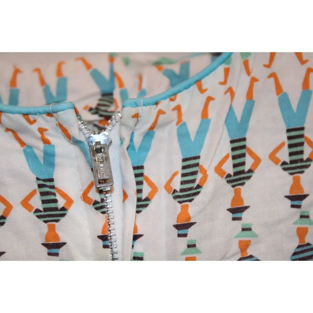 Basila 50's 60's vintage summer tiered dress tie straps fits like small